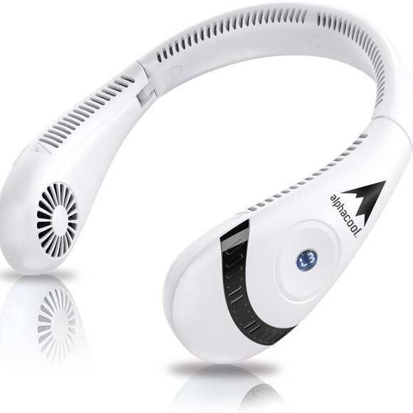 White Rechargeable Bladeless Neck Fan - Picture 4 of 9